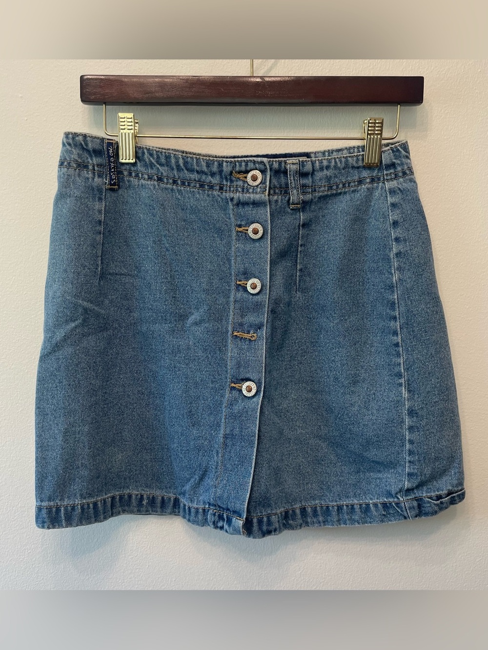 90s “No Excuses” Femme Fatale Denim Mini Skirt 9/10